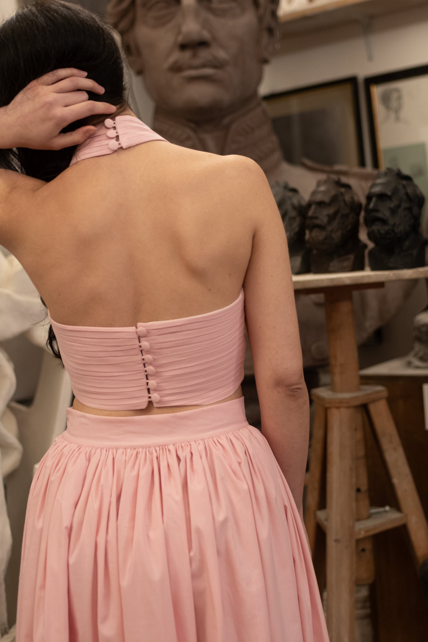 Aurora cross halterneck midi set