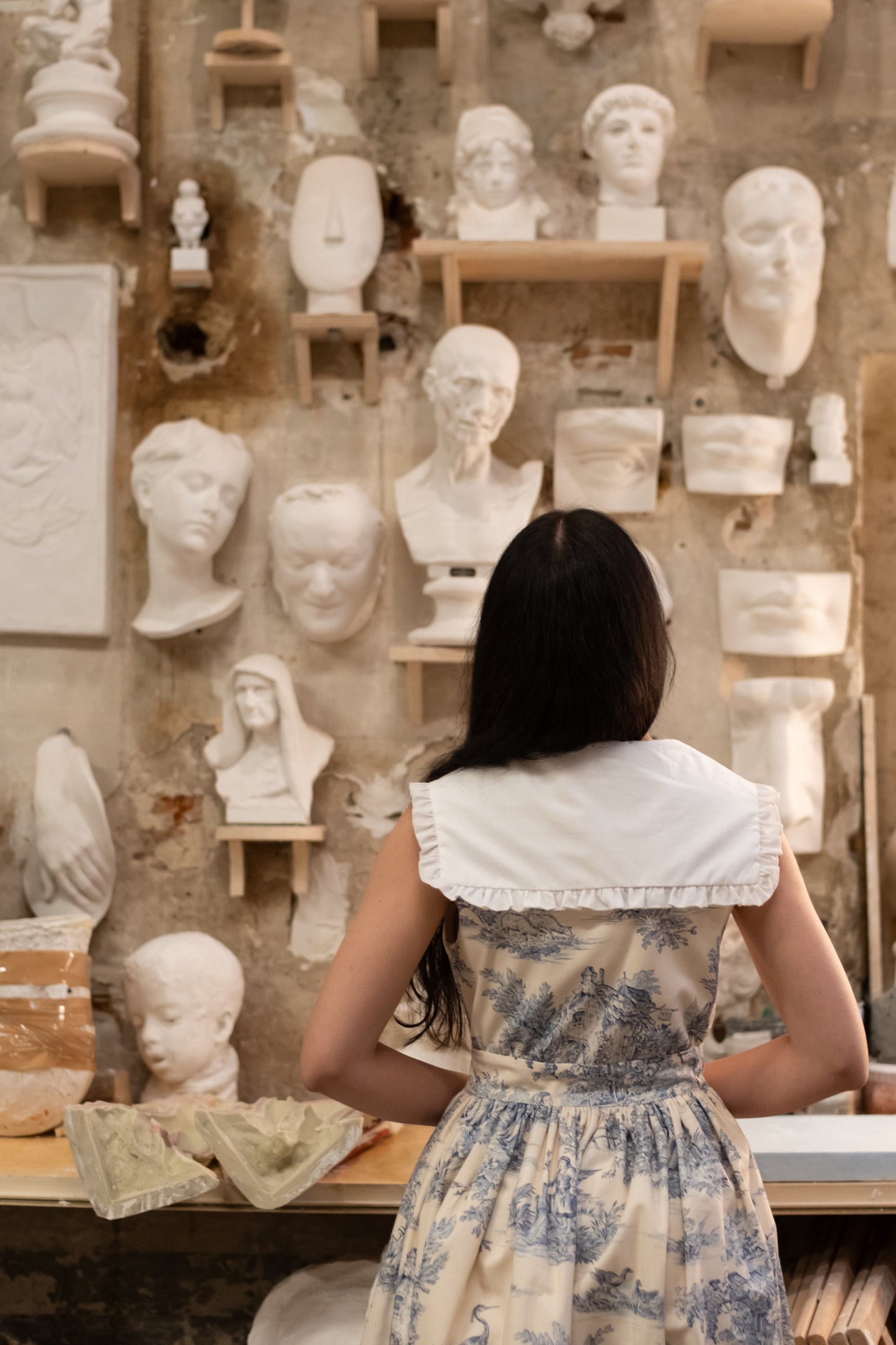 Ava maxi toile de jouy dress