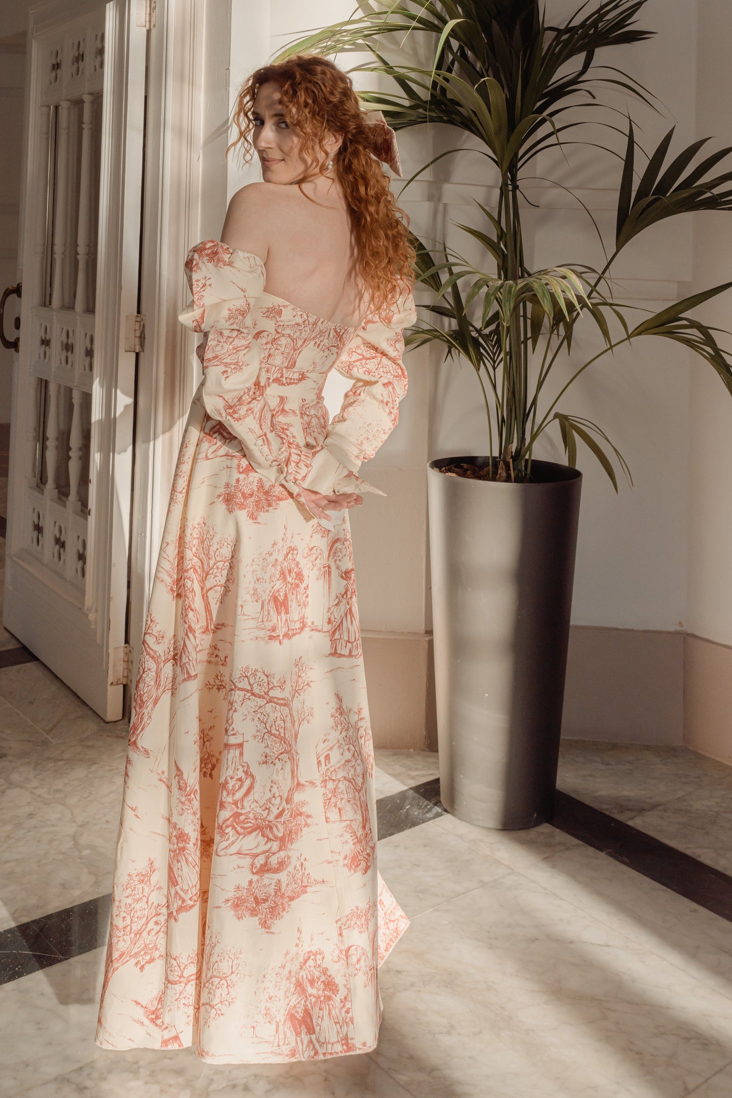 Maxi Toile de jouy dress