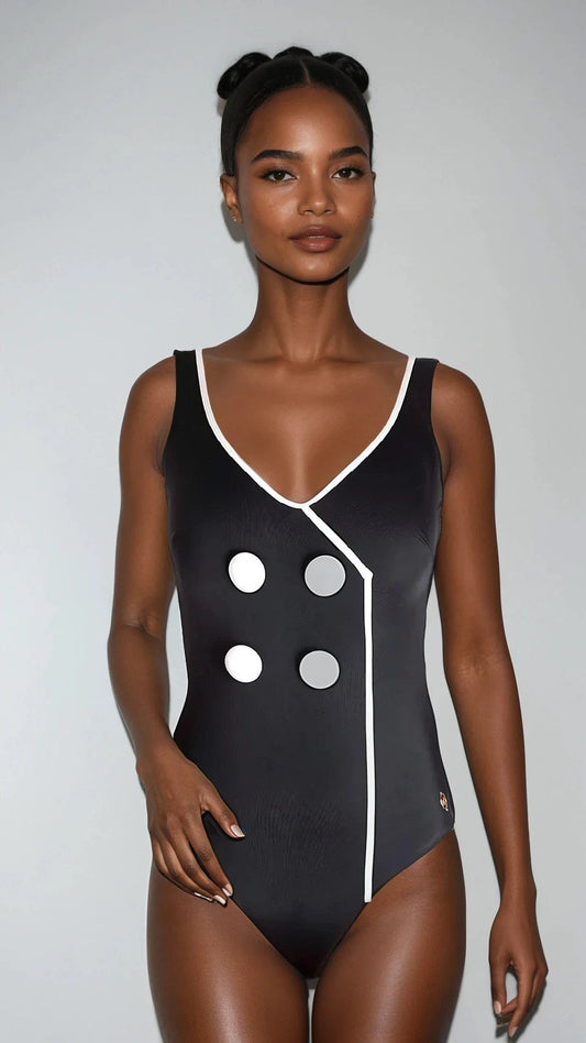 Edith Piped Swimsuit