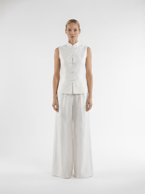 The Fluid Wide Leg Silk Palazzo Trouser