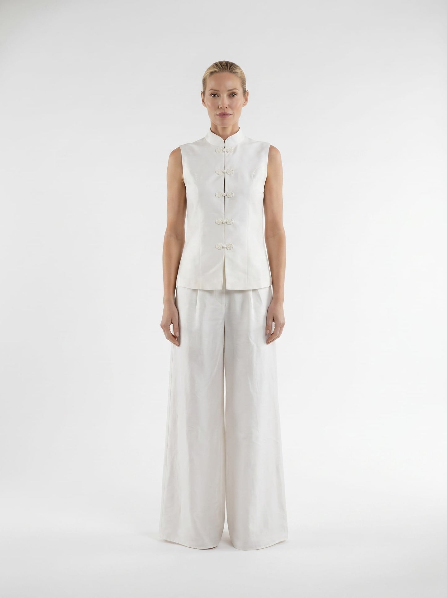 Mandarin Silk Vest