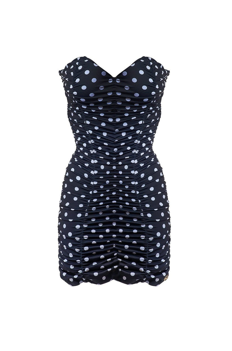 Vivian Ruched Swimdress- Polkadot